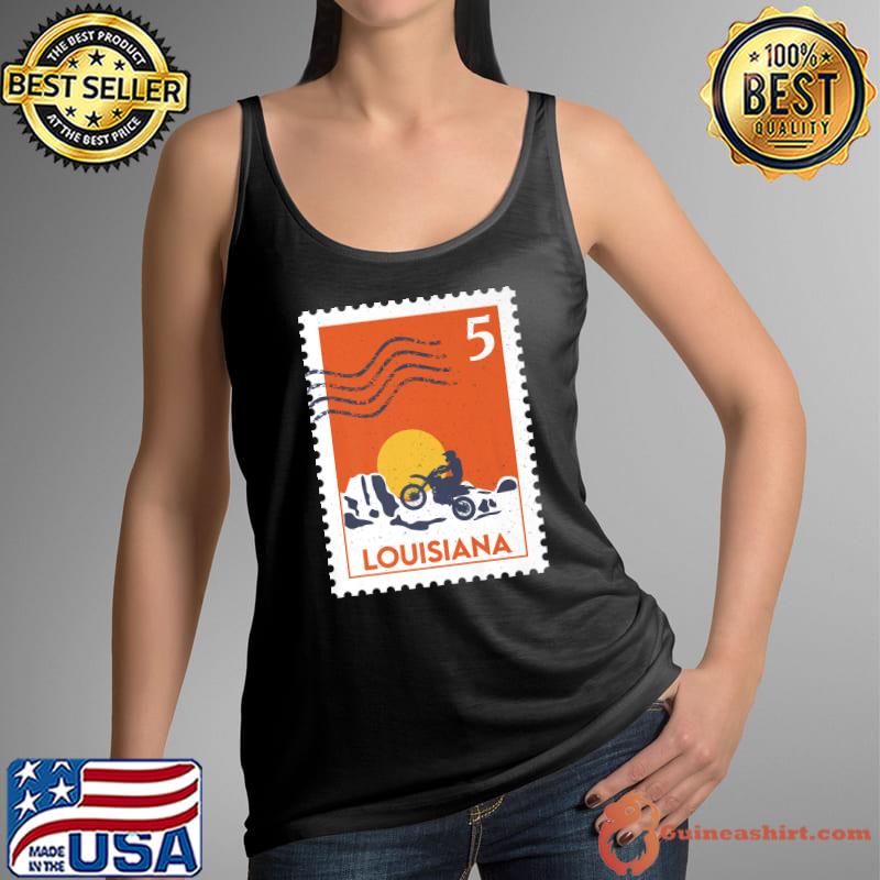 Louisiana Vintage Retro Style USA T-Shirt Tank Top