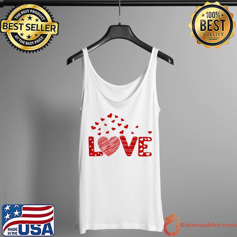 Love Red Hearts Cute Valentines Day T-Shirt Tank Top