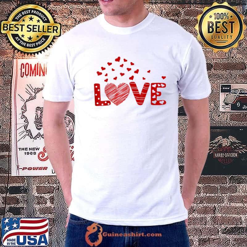 Love Red Hearts Cute Valentines Day T-Shirt Unisex