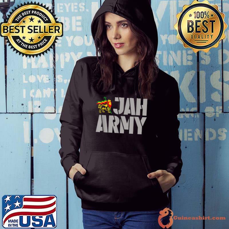 Men Women Rasta Jah Army Jamaica Rasta Reggae T-Shirt Hoodie