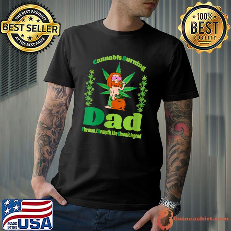Nice CBD The Man The Myth The Legend Stoner Dad Marijuana T-Shirt