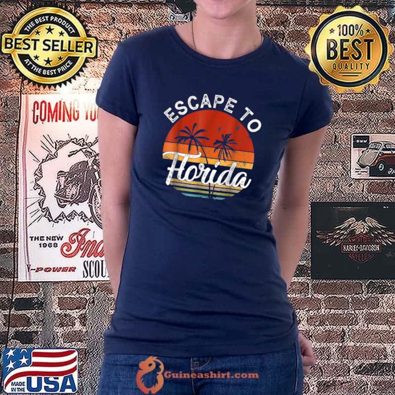 Nice DeSantis Escape To Florida Vinatge Funny T-Shirt Ladiestee