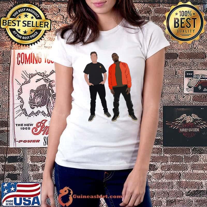 Nice Kanye West And Elon Musk Unisex T-Shirt Ladiestee