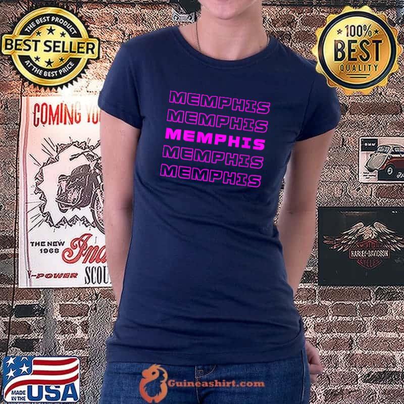 Nice Memphis City, Memphis Tennessee pink style T- Ladiestee