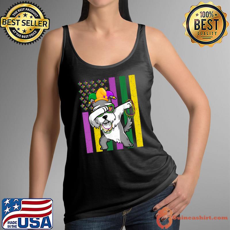 Original American Flag Mardi Gras Schnauzer Dog Festival Puppy Lover T-Shirt Tank Top