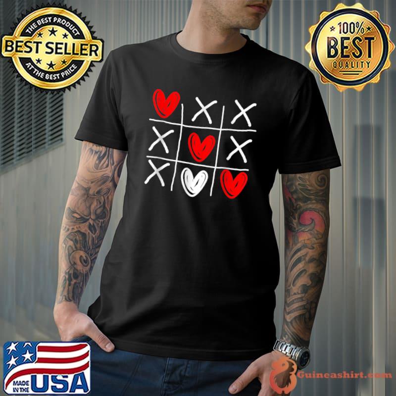 Original Cute Tic-Tac-Toe Hearts Valentines Day T-Shirt Unisex