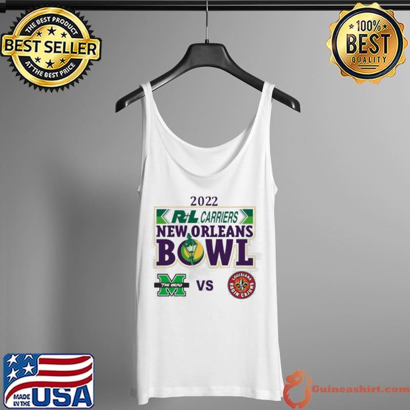 Original Marshall Thundering Herd vs Louisiana Ragin Cajuns 2022 RL Carriers New Orleans Bowl tee Tank Top