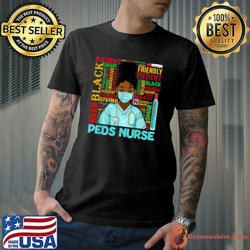 Premium African American Women Black Peds Nurse Black History Month T-Shirt