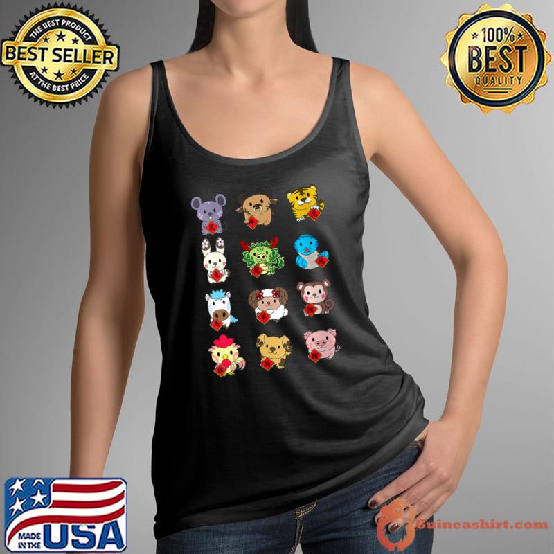 Premium Chinese Zodiac Animal Signs Lunar New Year T-Shirt Tank Top