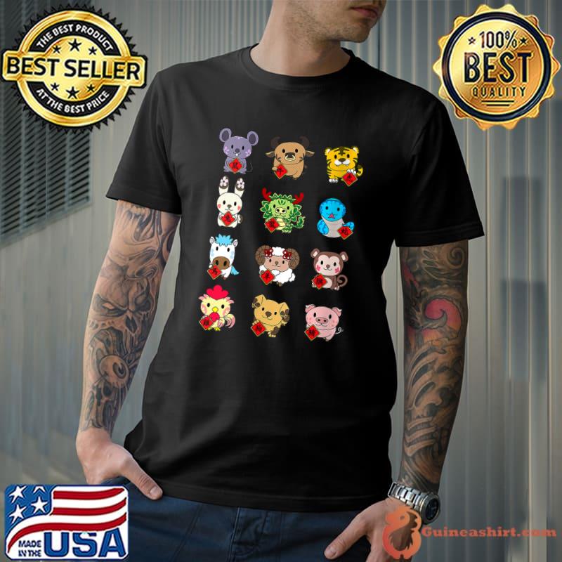 Premium Chinese Zodiac Animal Signs Lunar New Year T-Shirt