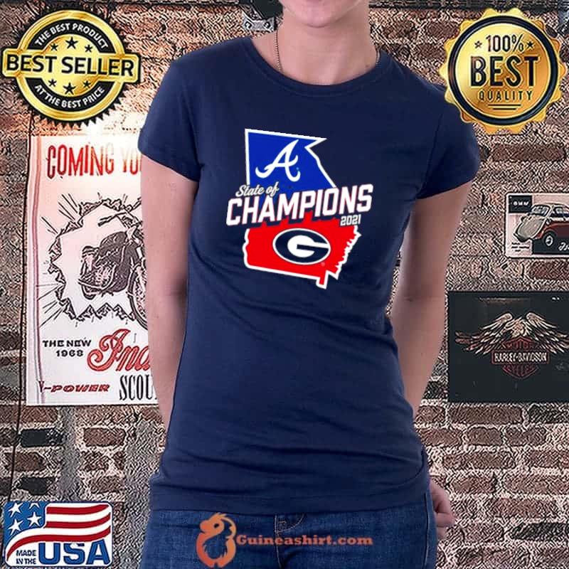 Georgia Bulldogs x Atlanta Braves 2021 State champions shirt