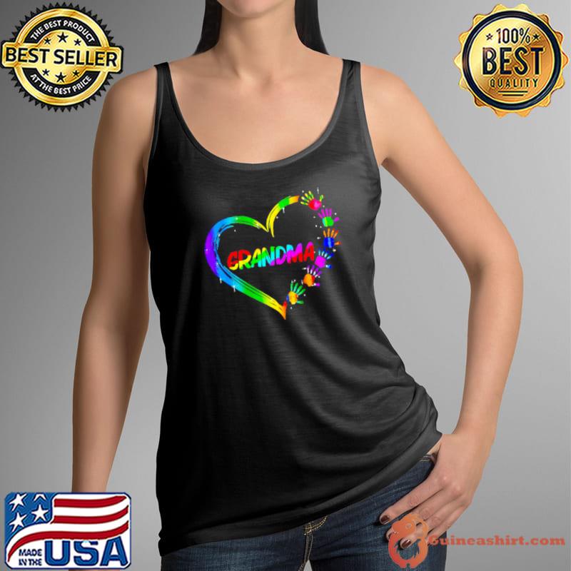 Premium Gradient Heart Shape Grandma Shirt Tank Top