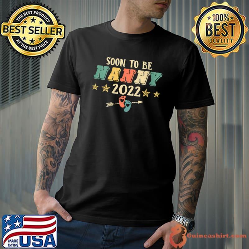 Retro Soon To Be Nanny Est 2022 T-shirt