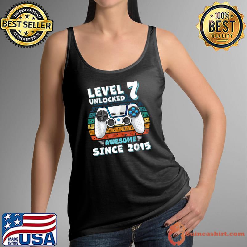 Six 7yr BDay Son Boy Funny Gamer 7th 7 Years Old Birthday T-Shirt Tank Top