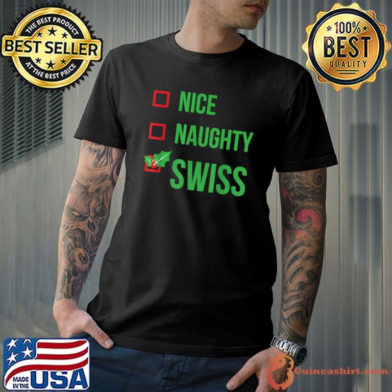 Swiss Funny Switzerland Pajama Christmas Gift T-Shirt