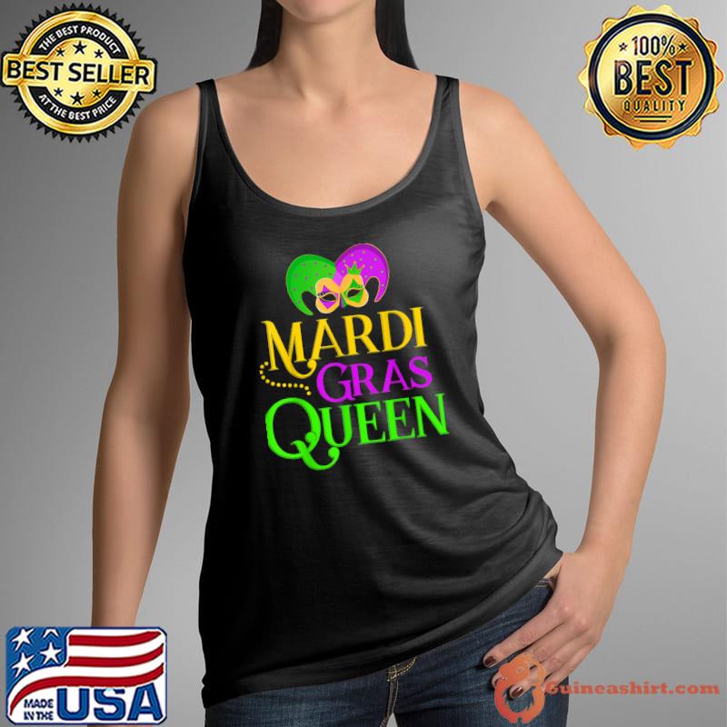 Top Carnival Party Confetti Outfit - Mardi Gras Queen Crow T-Shirt Tank Top