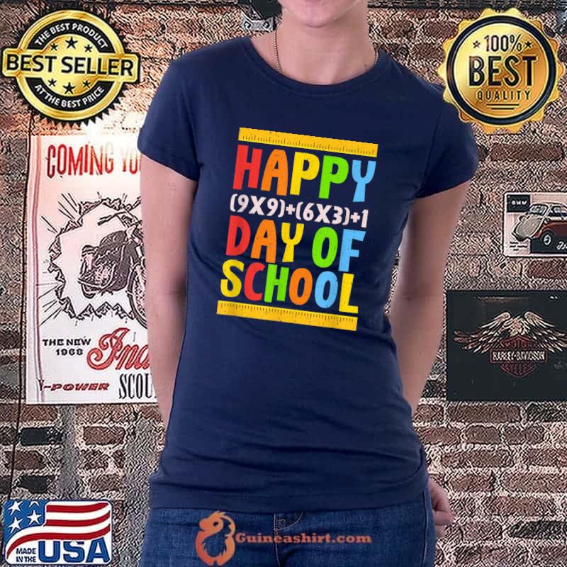 Top Happy 100th Day Of School Math Formula Teacher Student T-Shirt Ladiestee