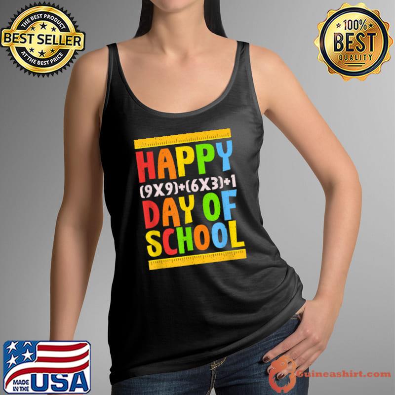 Top Happy 100th Day Of School Math Formula Teacher Student T-Shirt Tank Top