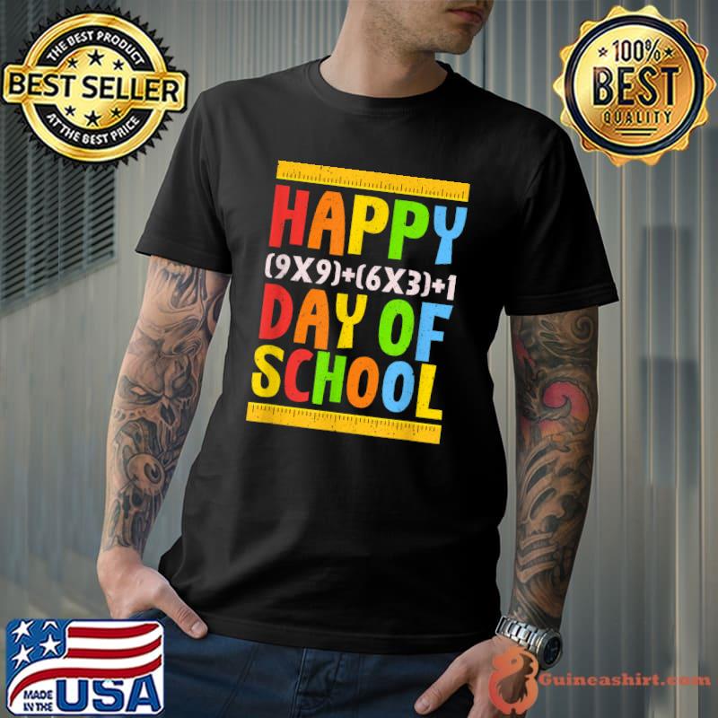 Top Happy 100th Day Of School Math Formula Teacher Student T-Shirt Unisex