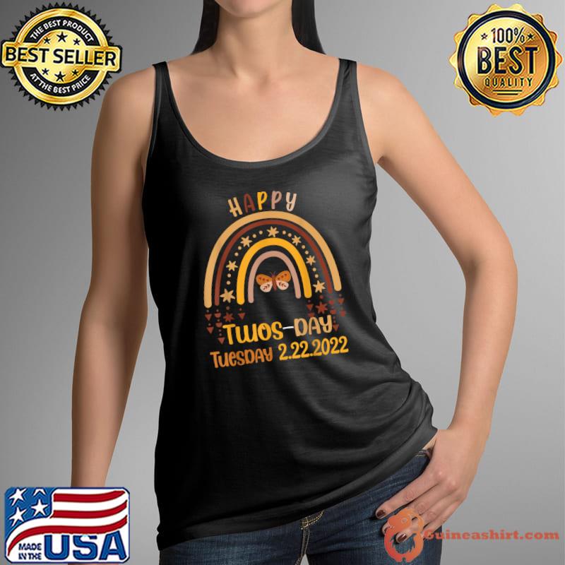 Twosday Tuesday February 22nd 2022 Funny Rainbow Cute T-Shirt Tank Top
