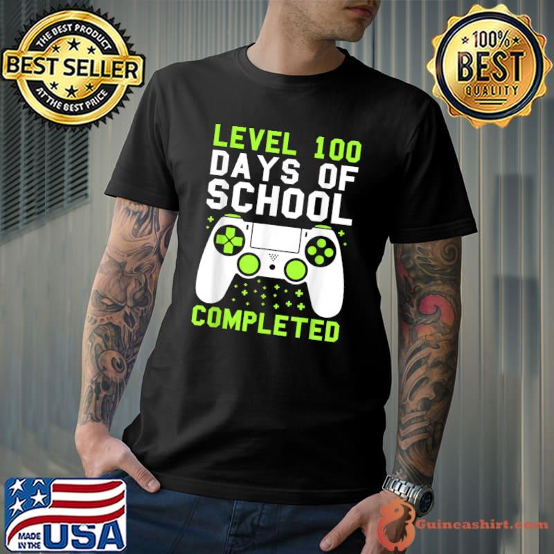 Video Gamer Student 100th Day Teacher 100 Days of School Kid T-Shirt