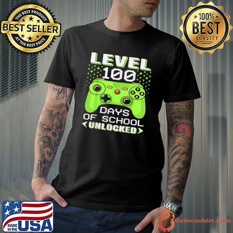 Video Gamer Student 100th Day Teacher 100 Days of School T-Shirt
