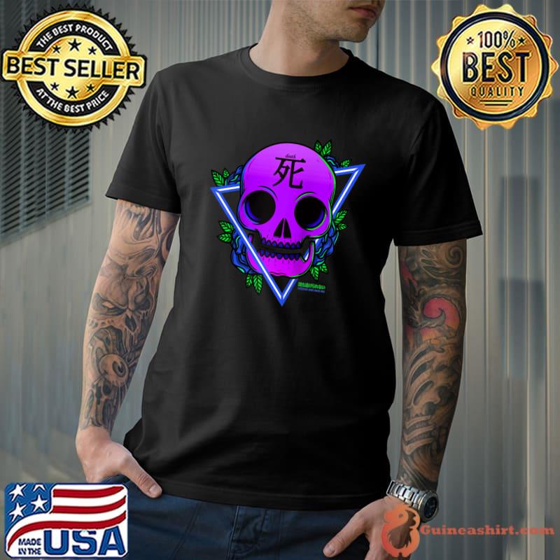 Aesthetic Vaporwave No One Can Escape Death Skull Roses T-shirt