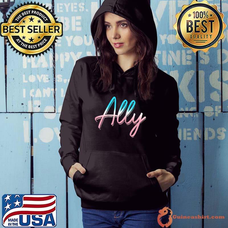 Ally Transgender Pride Flag LGBTQ Queer Trans Rights T- Hoodie