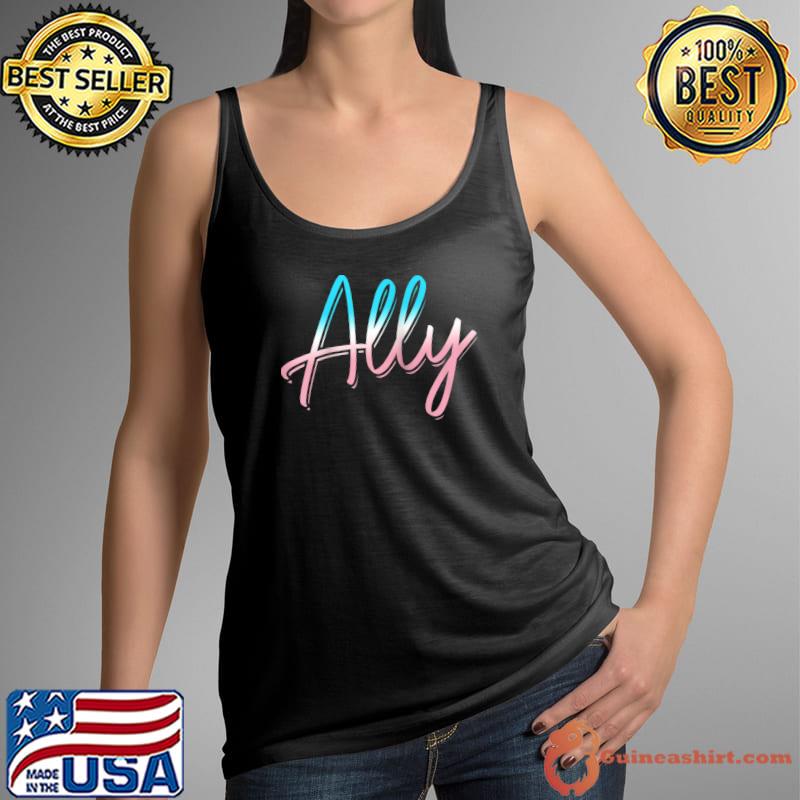 Ally Transgender Pride Flag LGBTQ Queer Trans Rights T- Tank Top