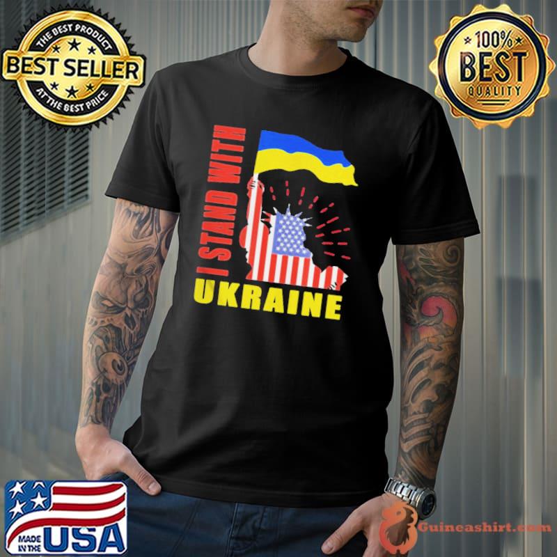 America for Ukraine proud ukrainian American flag Unisex