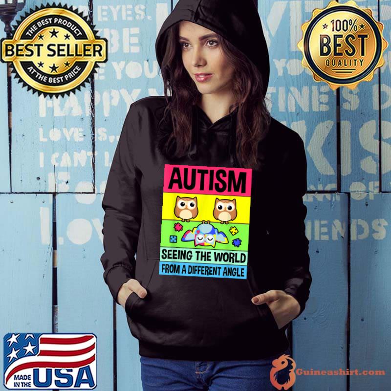 Autism Support Shirt Puzzle Piece Austim Awareness Owl T-Shirt