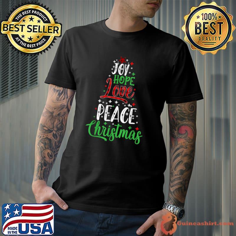 Awesome Joy Hope Love Peace Christmas Buffalo Plaid Christmas Pajama T- Unisex