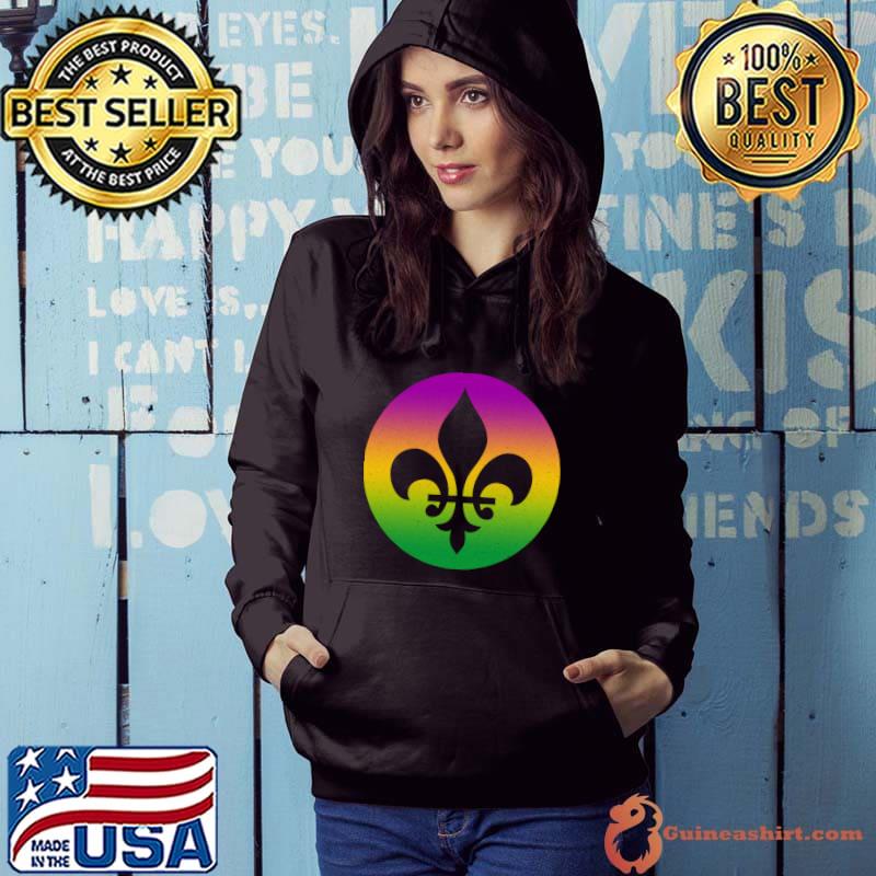 Best Mardi Gras Carnival Retro Sunset Fleur De Lys Cajun Festival T- Hoodie