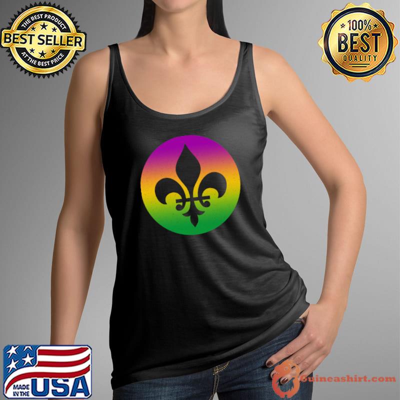 Best Mardi Gras Carnival Retro Sunset Fleur De Lys Cajun Festival T- Tank Top