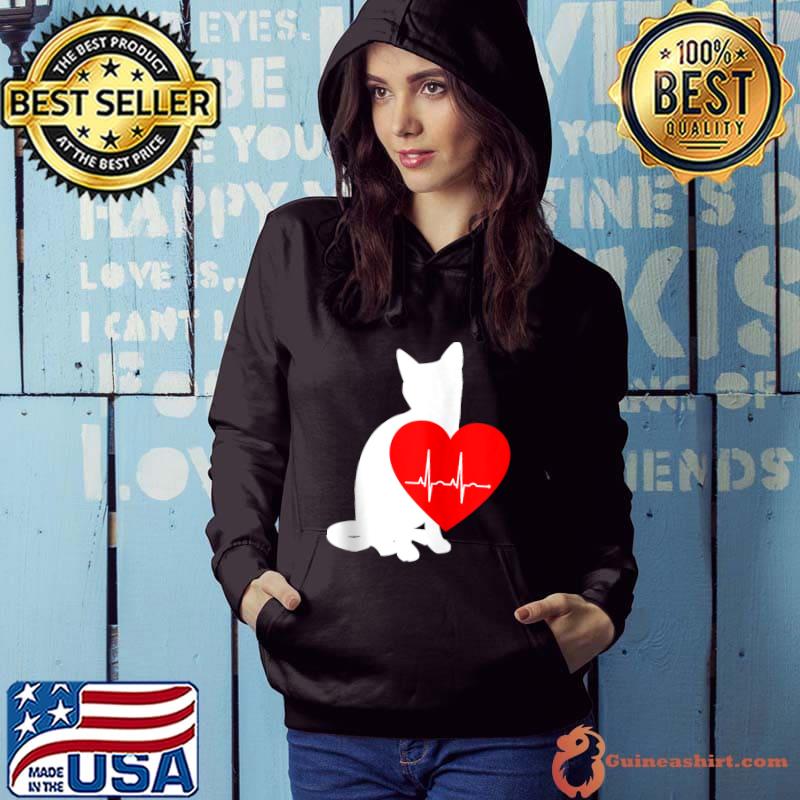 Best Valentines Cat Kitty Kitten Heart Cute T-shirt
