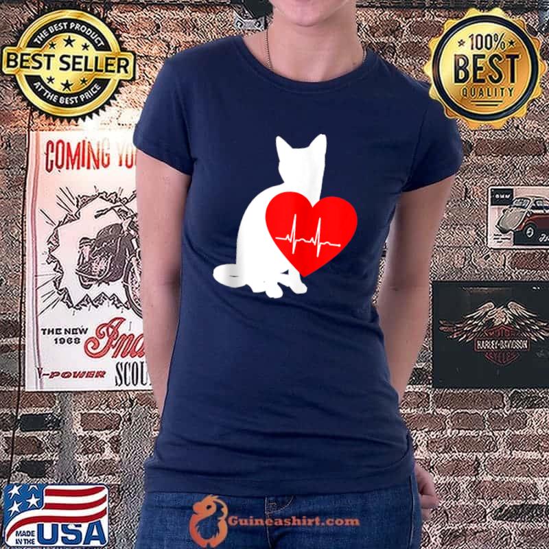 Best Valentines Cat Kitty Kitten Heart Cute T- Ladiestee