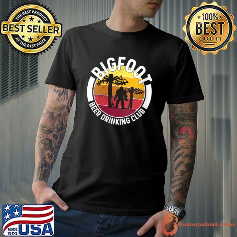 Bigfoot Beer Drinking Club Retro Sasquatch T-Shirt