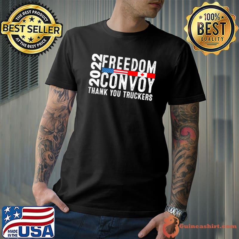 Canada Freedom Convoy 2022 Canadian Truckers Support US T-Shirt