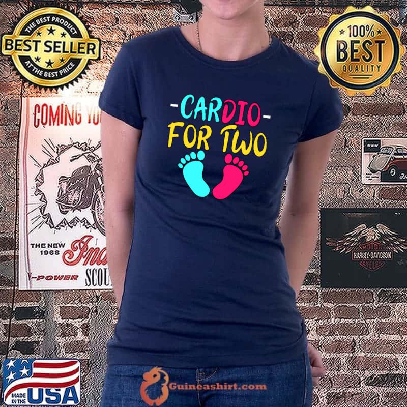 Cardio For Two Mom Dad Pregnancy Announcement T- Ladiestee