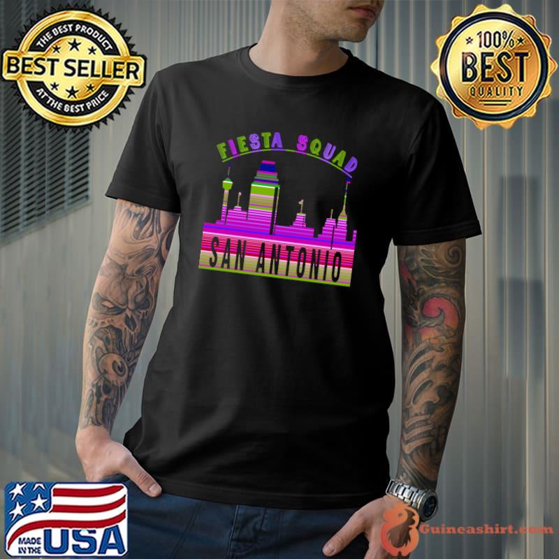 Colorful Fiesta Squad San Antonio Texas Matching Group Party T-shirt