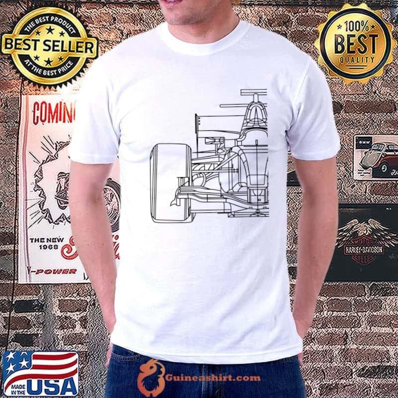 Formula Racecar Schematic Race Car Driver Formula Racing T-Shirt Unisex