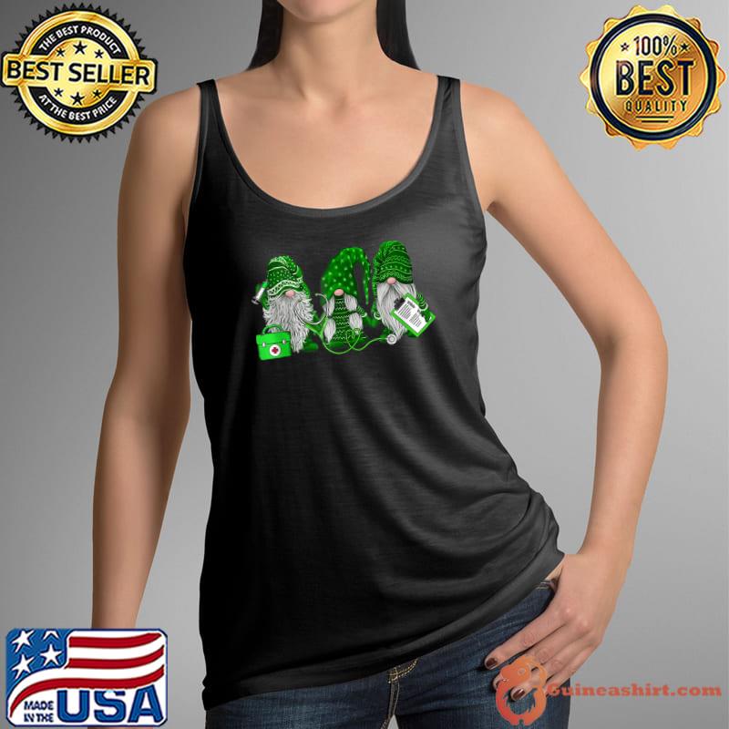 Funny Nurse Gnomes St Patrick's Day Tee Nursing Lover T- Tank Top