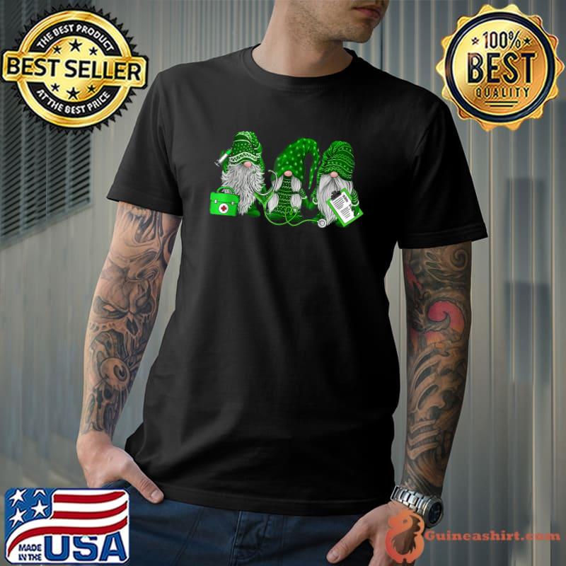 Funny Nurse Gnomes St Patrick's Day Tee Nursing Lover T-shirt