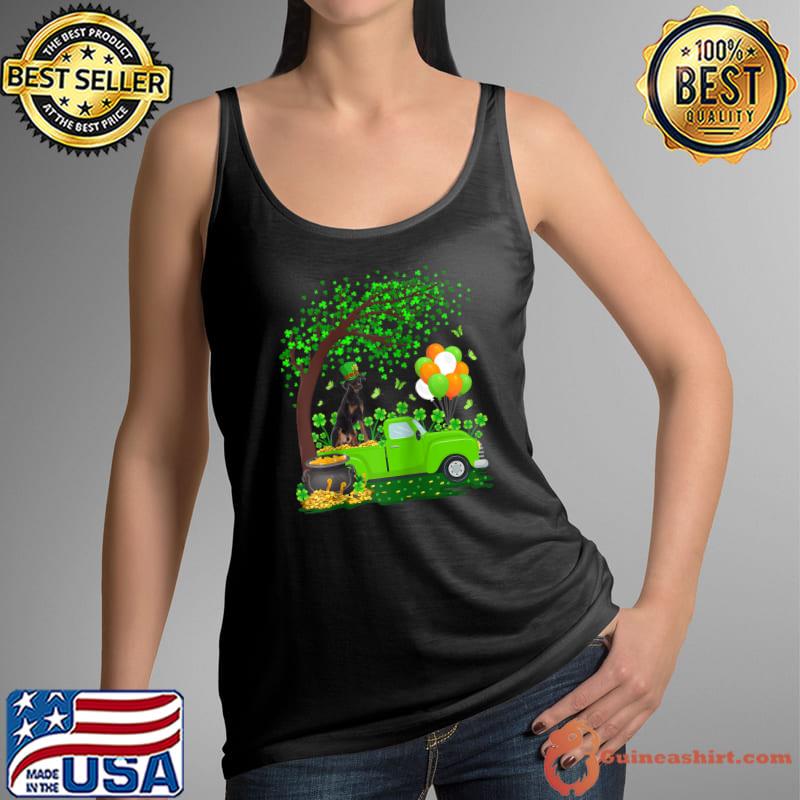 Funny Shamrock Leaf Doberman Pinscher Dog St Patricks Day T-Shirt Tank Top