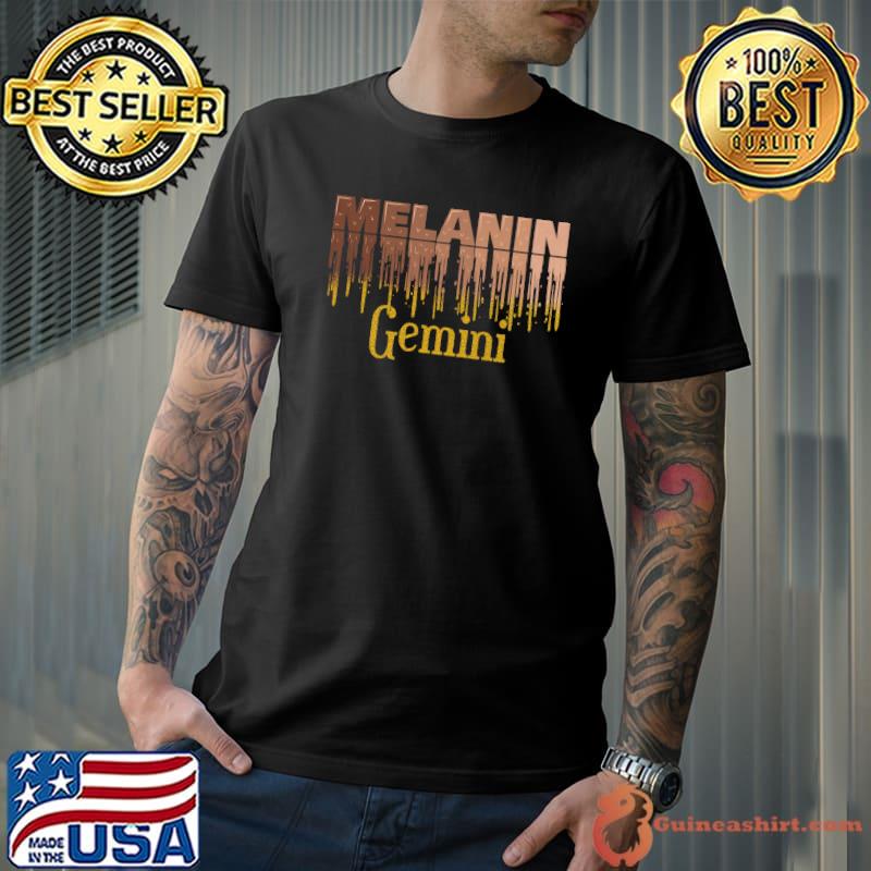 Gemini Melanin Dripping Zodiac Sign for Black Women Premium T-Shirt