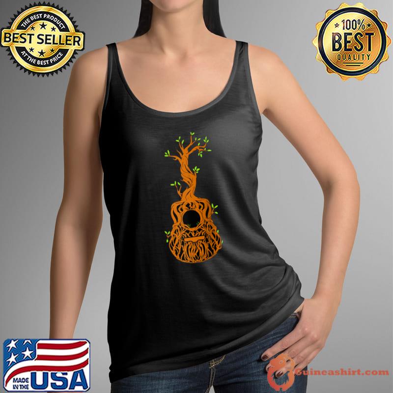Guitar Nature Forest Music Acoustic Guitar Tree of Life T- Tank Top