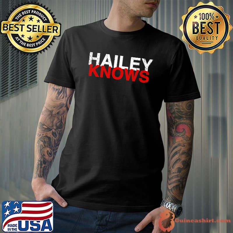 Hailey Knows Girls Softball Team Personalized Name Youth Premium T-Shirt