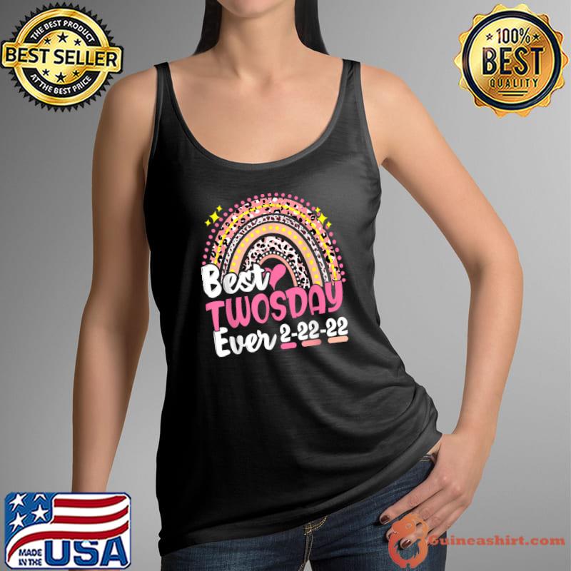 Happy Twosday 2022 Shirt Funny Pink Leopard Twos Day 22222 T-Shirt Tank Top