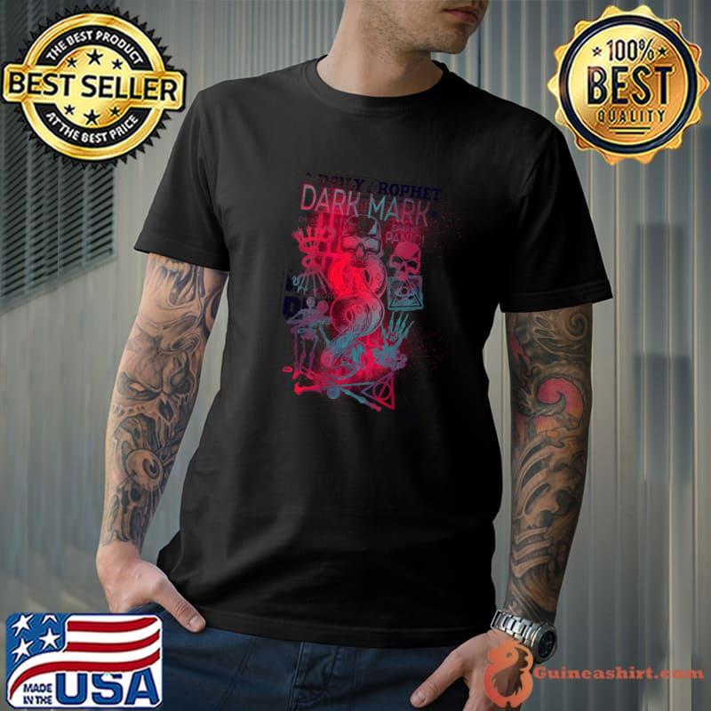 Harry Potter Deathly Hallows 2 Dark Mark Collage Poster T-shirt