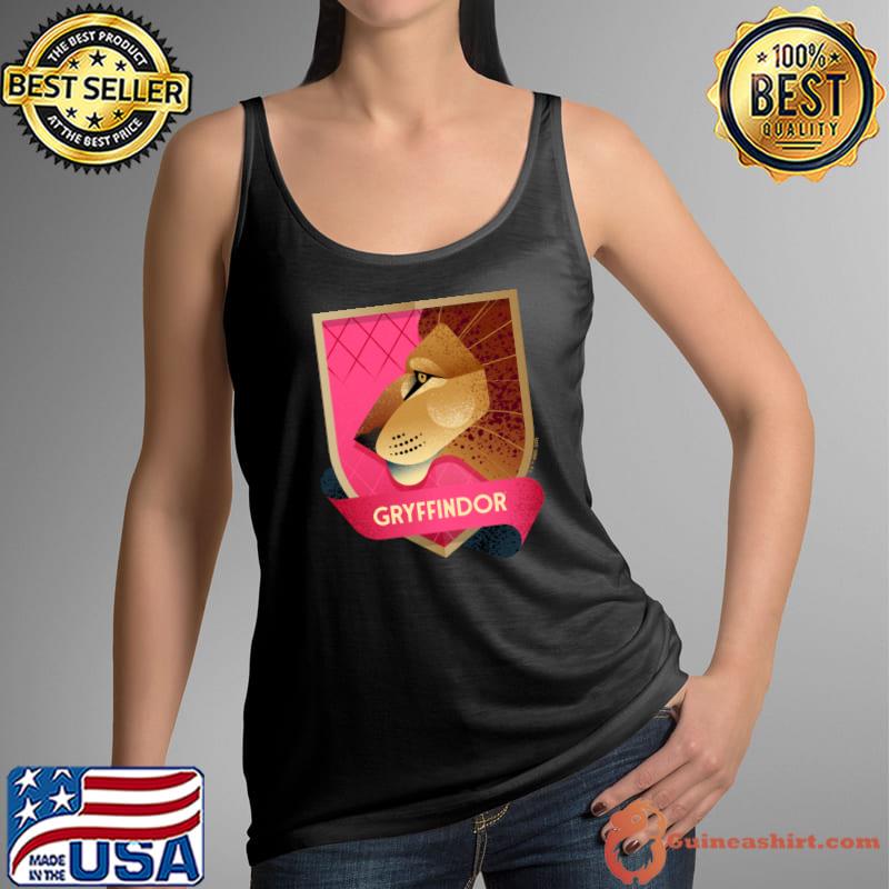Harry Potter Deathly Hallows 2 Gryffindor Lion Logo T- Tank Top